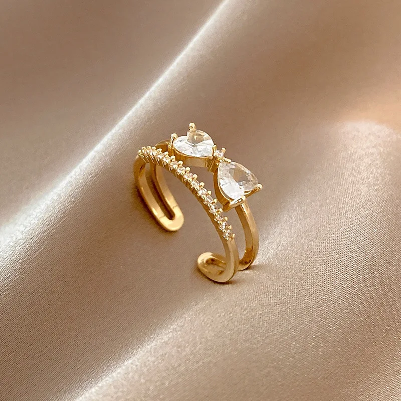 

Classic element golden open ring ladies Korean fashion jewelry wedding party girl unusual sexy ring