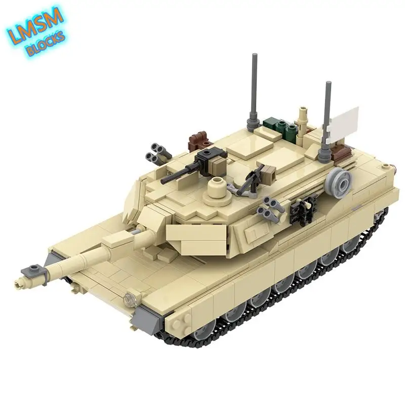 

Military heavy tank Building Blocks M1A2 Abrams Tank Bricks Collection Diy Armor car Model children's toys gifts