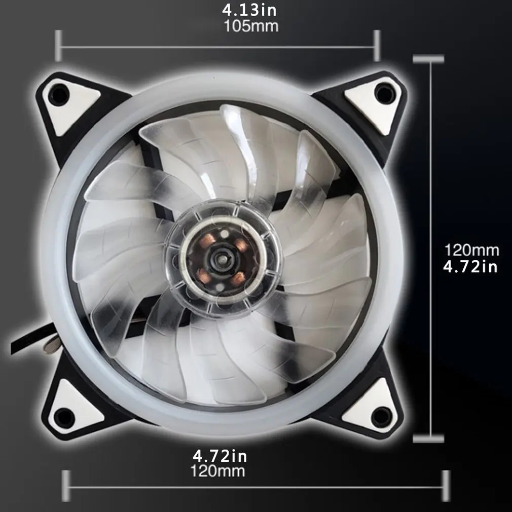 

12cm Dual Aurora Dual Aperture Fan RGB Case Fan Pc Case Fan Glare Coolercase Verstelbare Computer Koelventilator