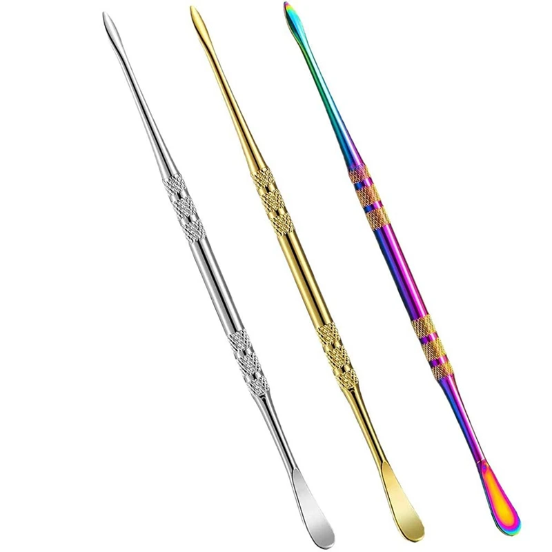 

3 Pack Wax Carving Tools Kit Stainless Steel Wax Scoop Tool Carving Pen Sculpting Spoon, 4.84 Inch and 3 Colors