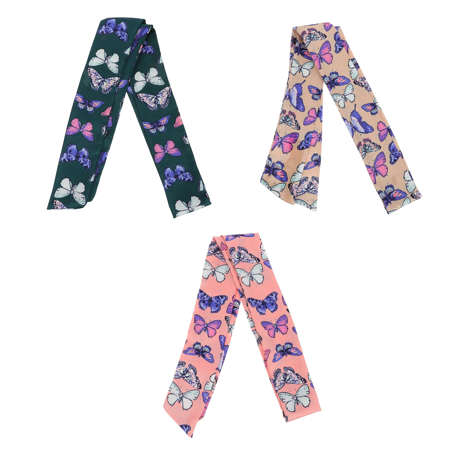 

3pcs Necktie Hair Scarf Head Bandana Handle Ribbon Scarf Headdress