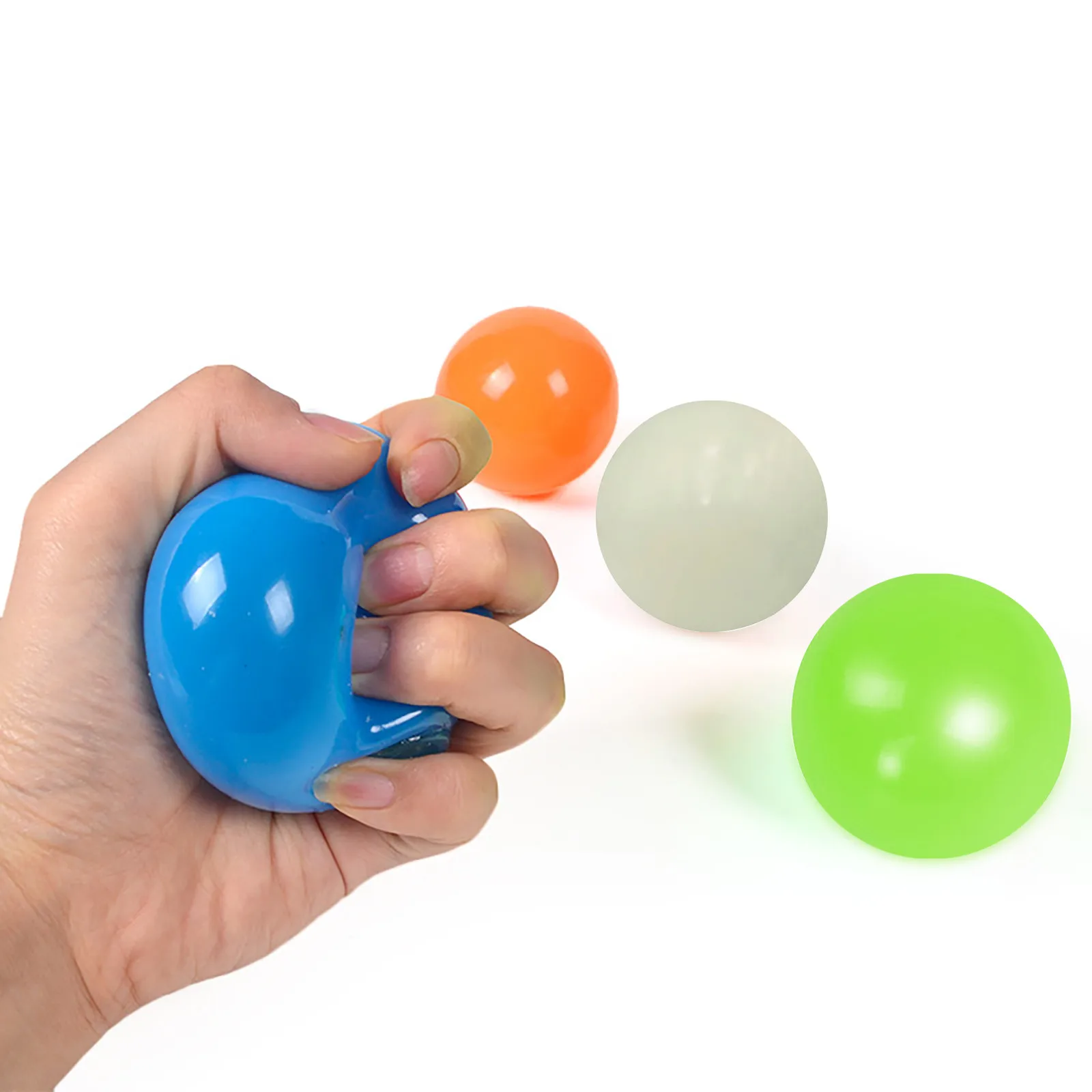 

Fidget Toys Sticky Wall Ball Fluorescent Toys Sticky Target Glow Ball Decompression Toys Kids Children's Gift Antistress Popit