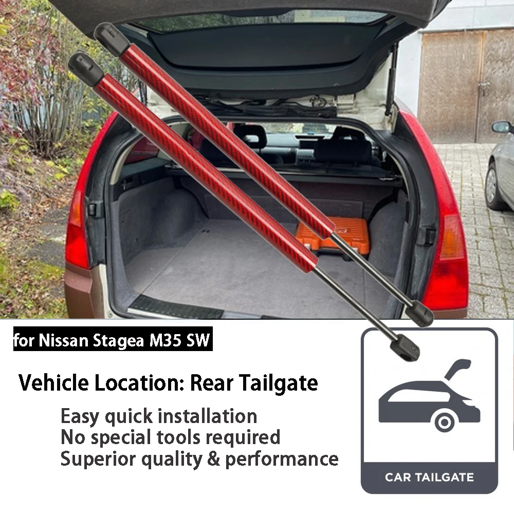 

for Nissan Stagea M35 SW 2001-2007 Rear Trunk Tailgate Boot carbon fibe Lift Supports Gas Shocks Gas Struts Absorber 265mm