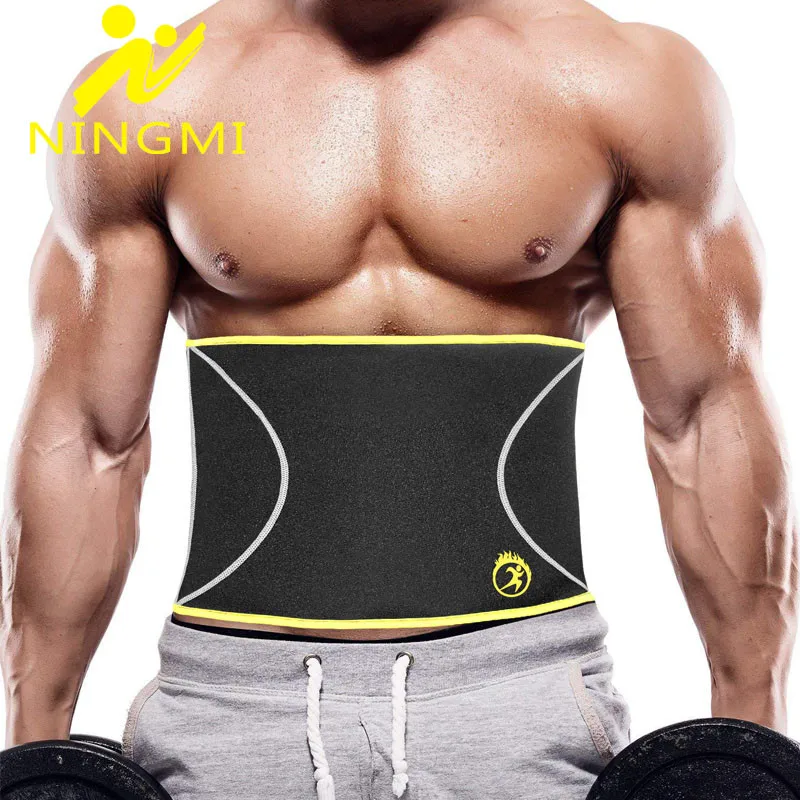 

NINGMI Slim Waist Trainer Body Shaper for Mens Neroprene Waist Cincher Shapewear Weight Loss Strap Slimming Modeling Belt Corset