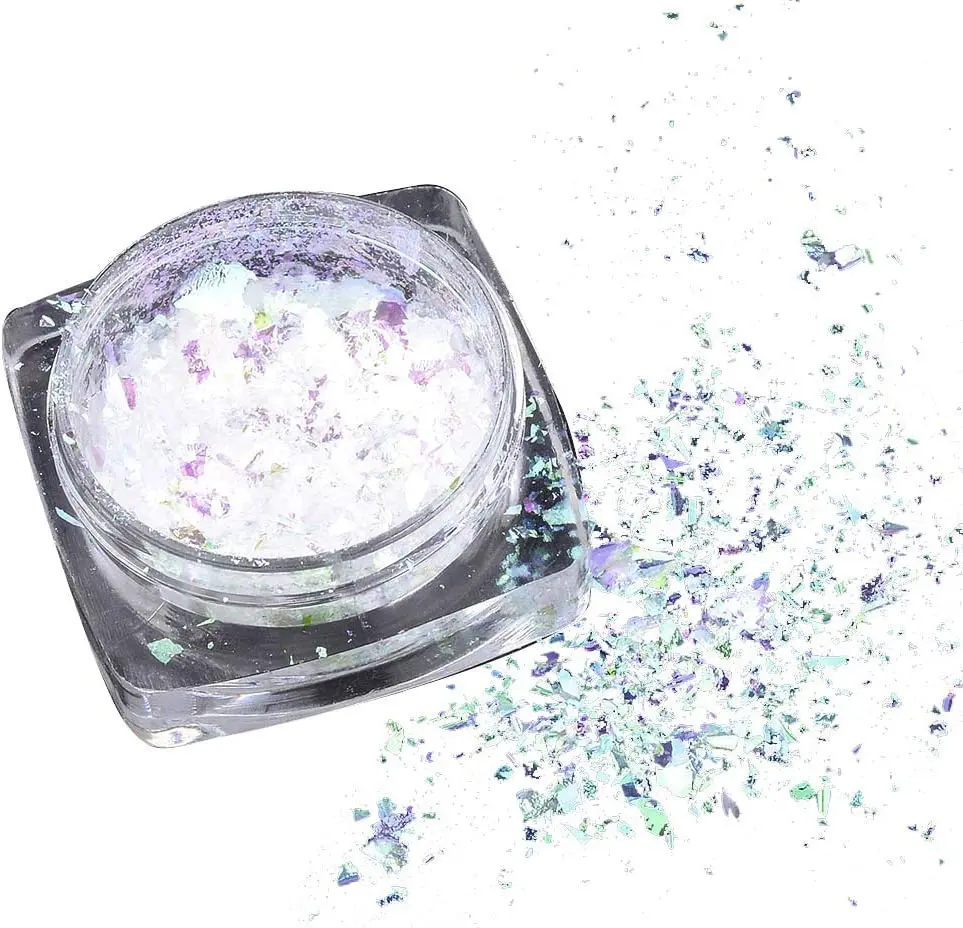 

3 Boxes Nail Art Glitter Powder in Starry Sky/Mirror Effect Turquoise Color for Shiny Nail Decoration