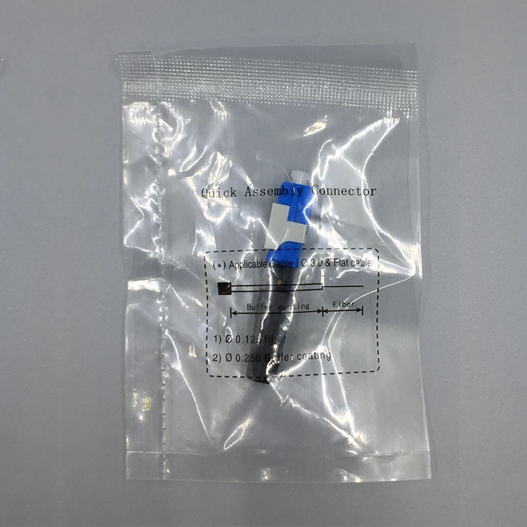 10pcs SC UPC Fast Connector SC adapter FTTH Flat Fast Quick field Assembly fiber cable connector