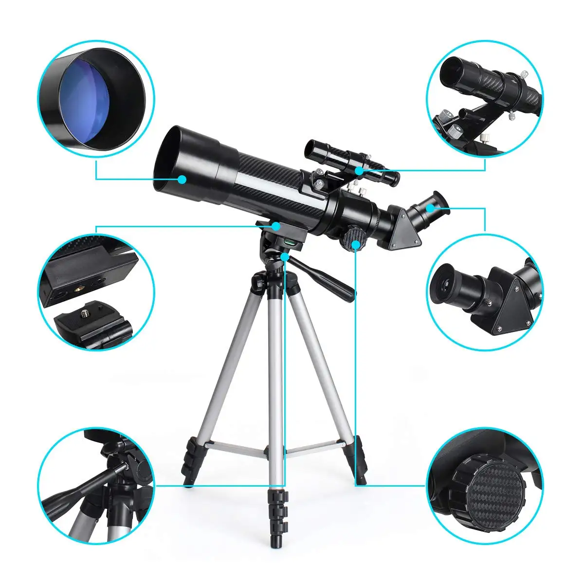 70 мм телескоп для начинающих и детей рефрактор путешествий просмотра Луны со