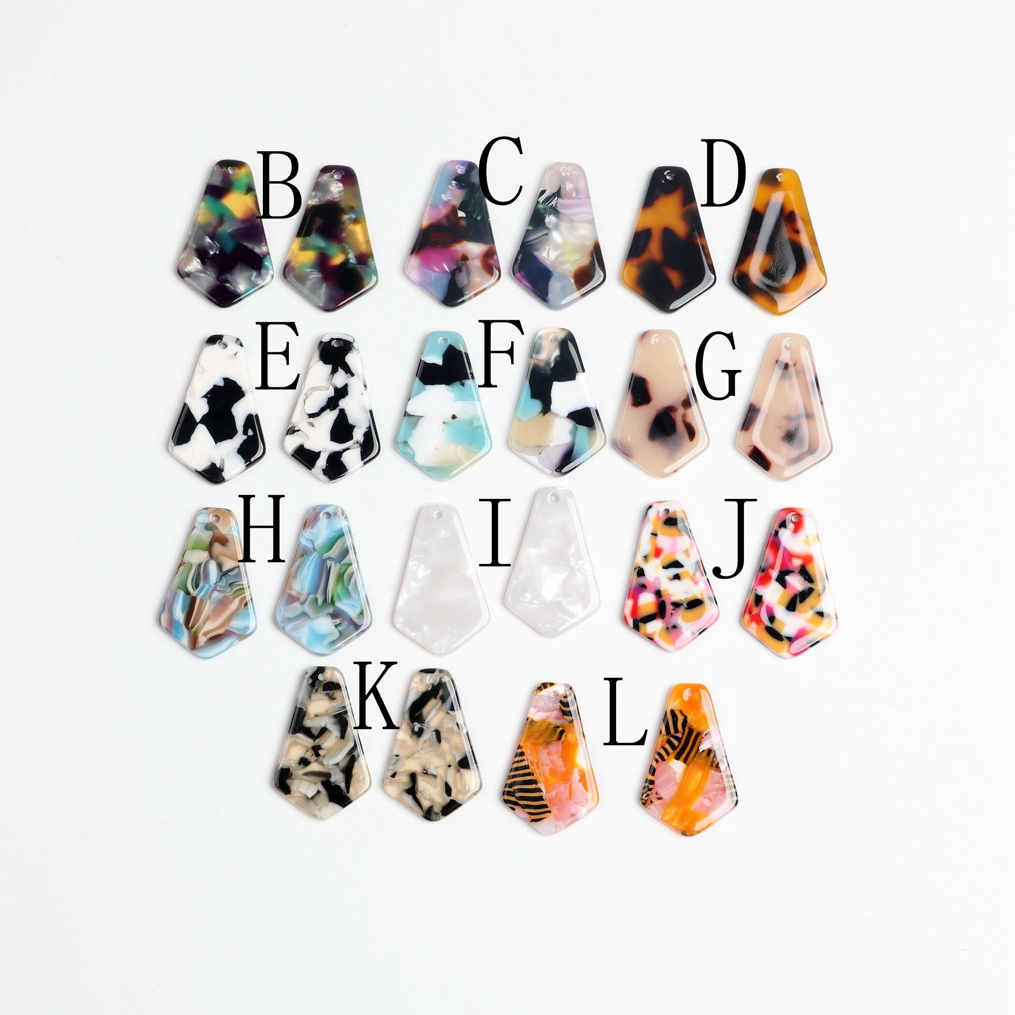 Черепаховая раковина ацетатный акриловый кулон Геометрическая подвеска бохо