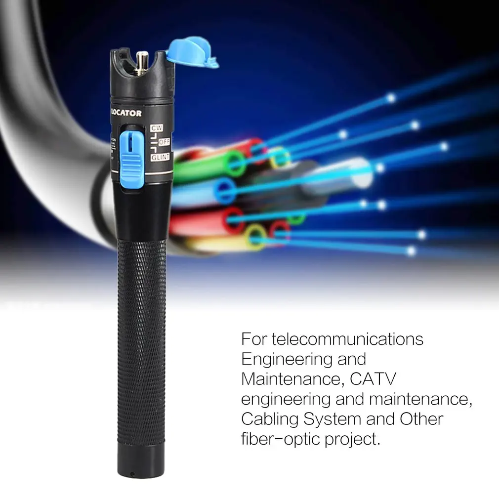 

Portable Red Laser Fiber Optic Test Pen Visual Fault Locator Fiber Optic Cable Tester 1MW 3-5KM Testing Tool