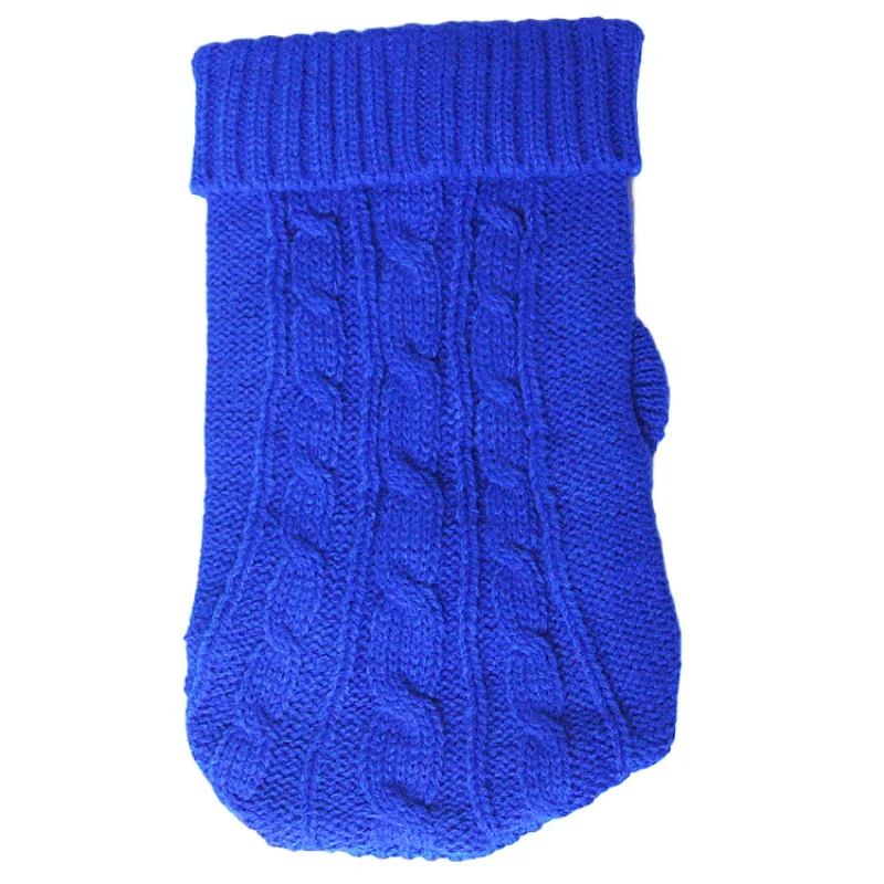 dark blue Pet Sweater Cat and Dog Clothes Jumper Hoody Pet Puppy Coat Jacket Winter Warm Clothes Apperal Pet Clothing - Цвет: dark blue