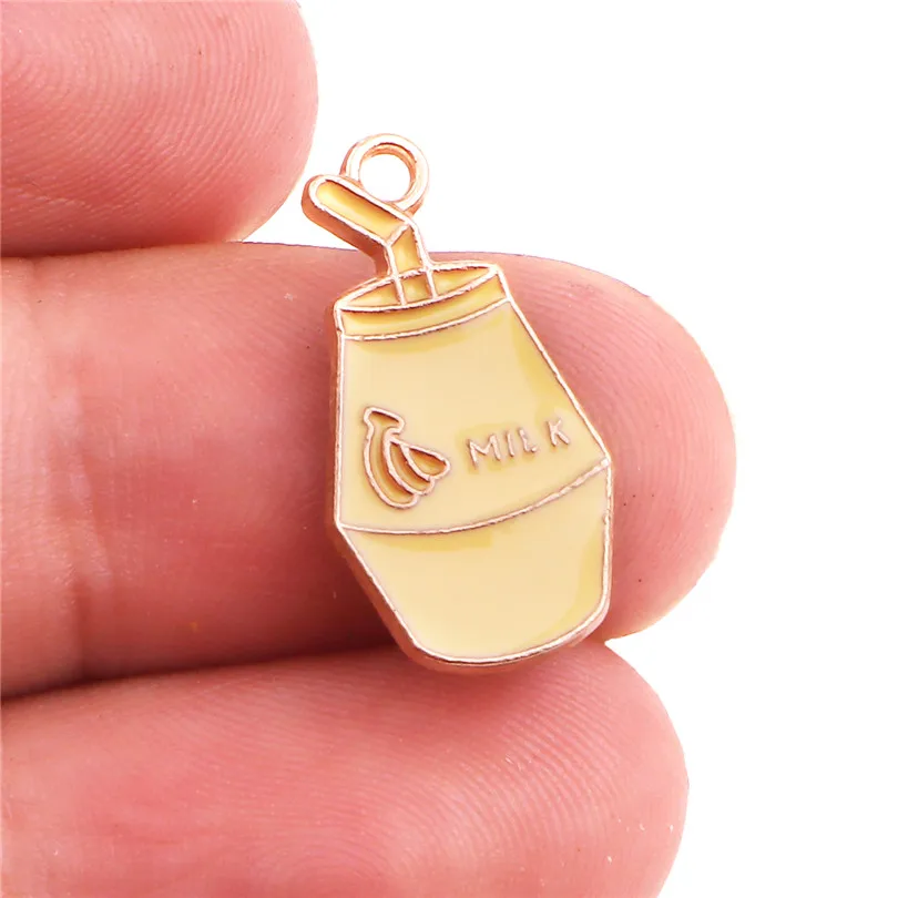 20 шт. эмалевые ожерелья с подвесками в виде банана и молока аксессуары ювелирные