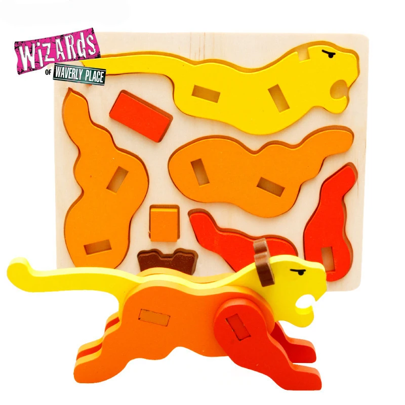 

3D Wood Puzzle Color Puzzle Make-up Puzzle Stereo DIY Early Education Intelligence Toy Stall Hot Sale