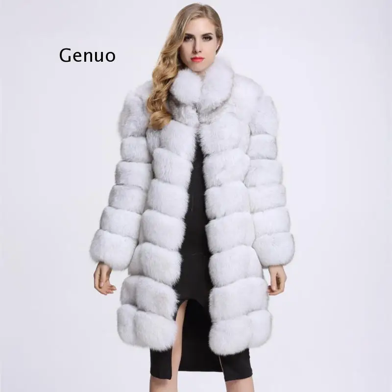 Women Winter Import Long Sleeve Fur Coats Jackets Women Thick Faux Fur Coat Faux Fox for Jacket Outwear