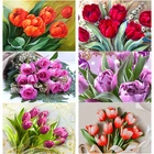 5D алмазная живопись сделай сам, цветок тюльпана, алмазная вышивка, вышивка крестиком, полная квадратная круглая вышивка, ручное искусство, подарок, домашний декор