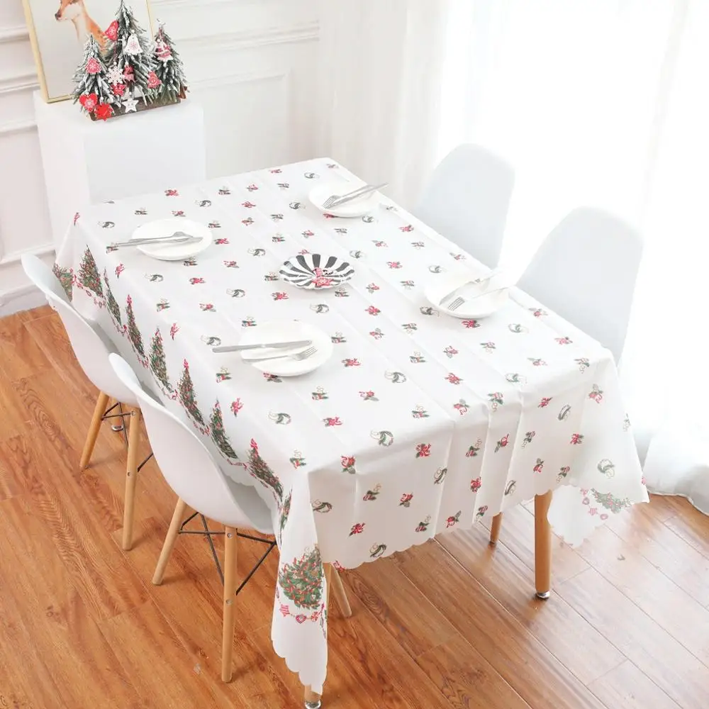 B Рождественская скатерть прямоугольная настольная Обложка искусственный