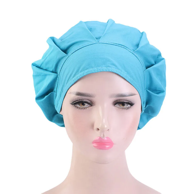 Шляпа медсестры Helisopus Fashion из хлопка с регулируемым бандажом и принтом для женщин и мужчин однотонная или с принтом для персонала мастерской.