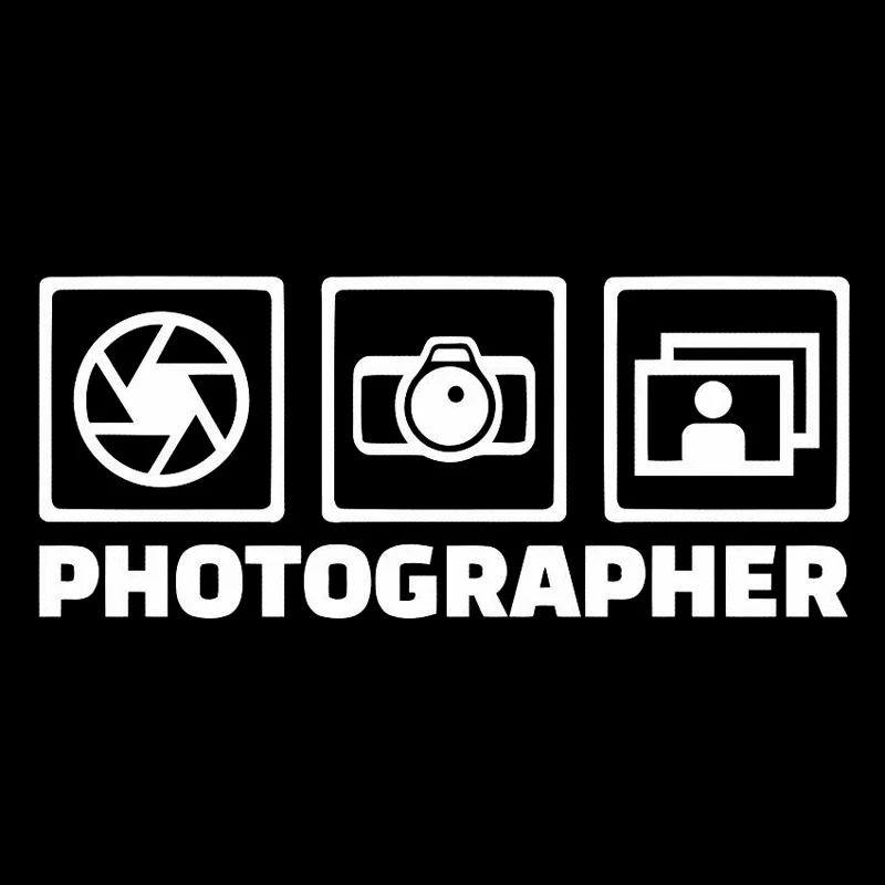 

Photo Studio Decal Camera Decor Vinyl PVC Black/Silver Car Sticker Waterproof Car Window Body Decorative Stickers Accessories