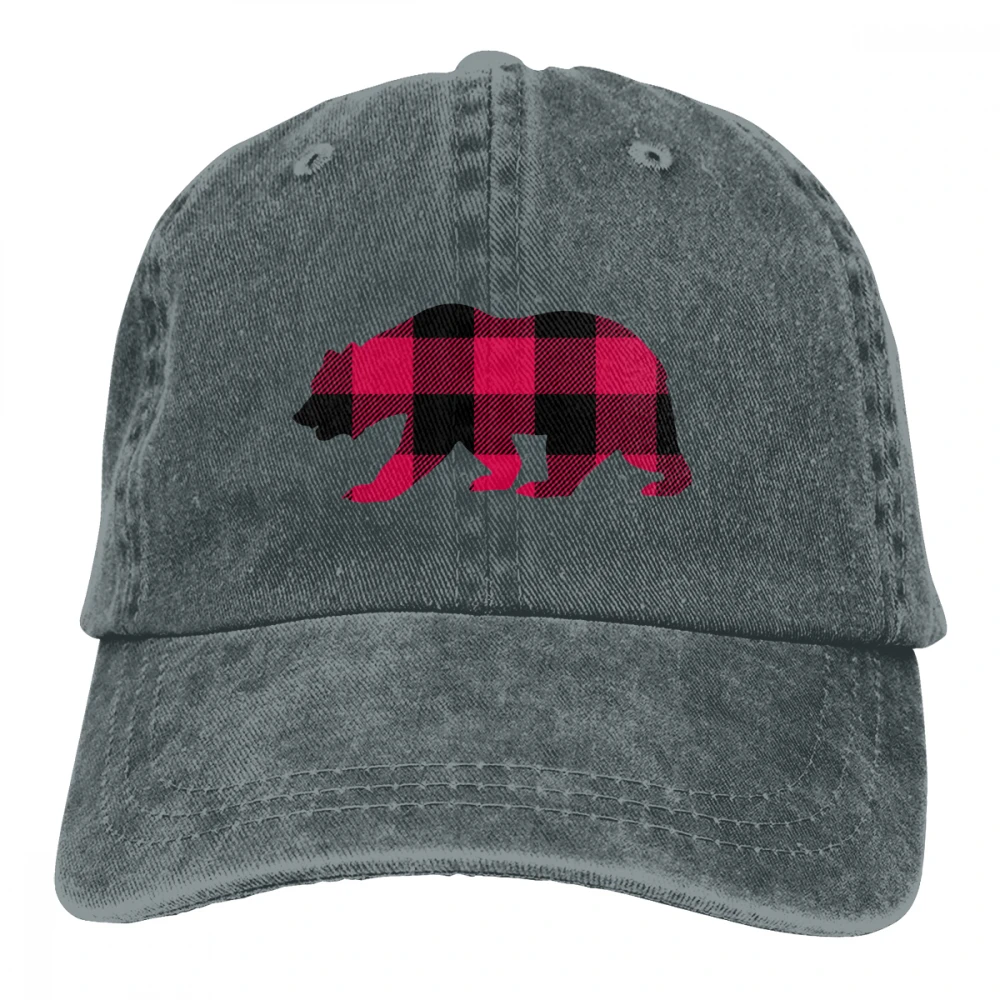 Медведь Buffalo Плед Casquette глубокий Хизер унисекс Мужские Женские джинсовые