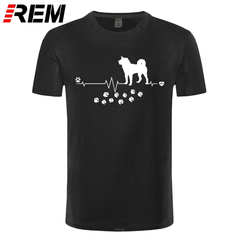 Футболка REM Shiba Inu Dog с изображением сердцебиения подарок для собак и пород мужчин