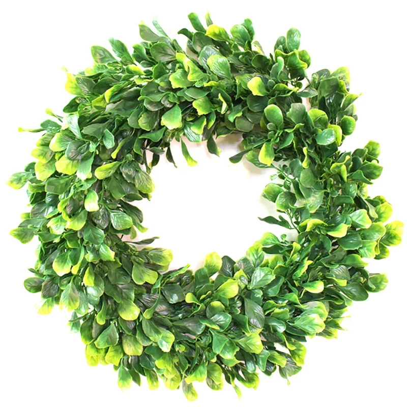 16 Inches Faux Greenery Wreath Artificial Jasmine Wreathfor Front Door Farmhouse Spring Home Office Housewarming Gift HOT | Дом и сад