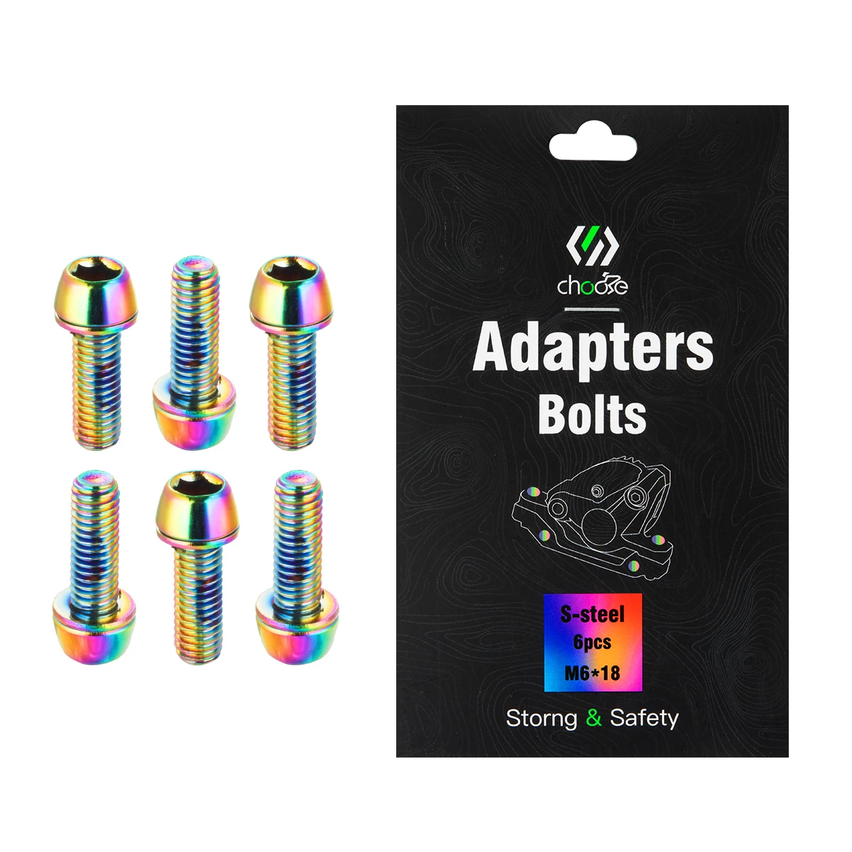 Велосипедные тормозные болты CHOOEE суппорта M6 * 18 мм винты из нержавеющей стали для