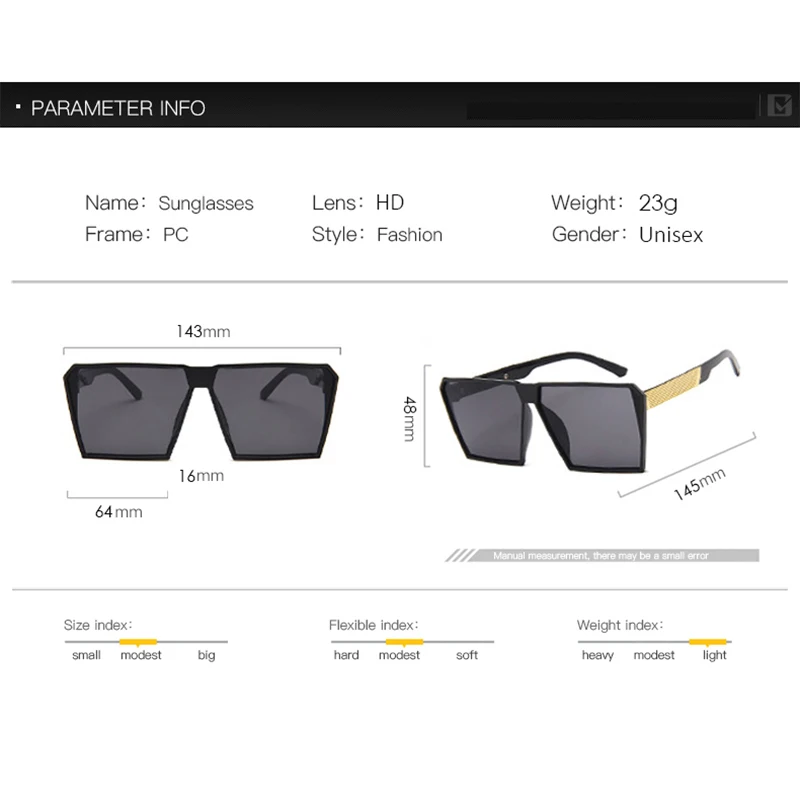 Мужские и женские очки с большой оправой TOEXPLORE брендовые дизайнерские квадратным