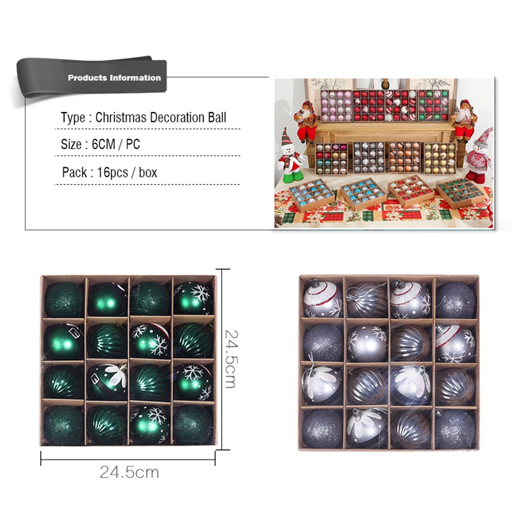 

16Pcs/Set Christmas Decoration Shopping Mall Ceiling Window Xmas Tree Ornaments Hanging Pendant Decoration New Year