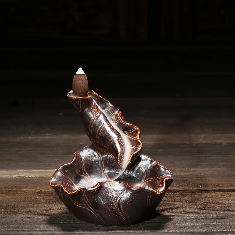 Ладан-n-Wish глазурованный ладан лотоса держатель обратного потока Insence горелка