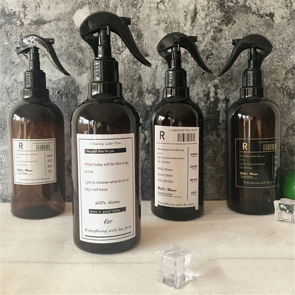 500 мл шикарная пластиковая бутылка для хранения шампуня с наклейкой