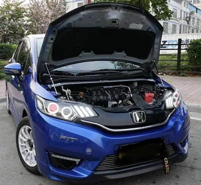 Для HONDA FIT- 2 шт. передний капот модифицирует газовые стойки из углеродного волокна Амортизатор подъемник поддерживает автомобильный амортизатор