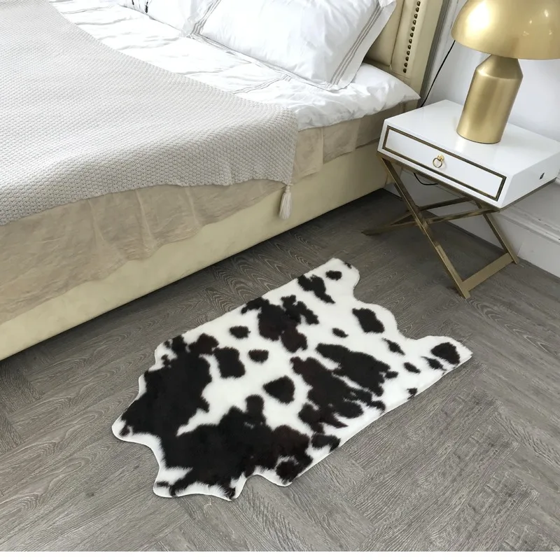 Имитация шкуры животных Зебра ковер из коровы для гостиной спальни детской