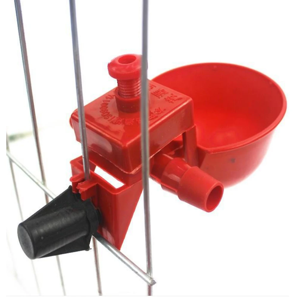 10Pcs Chicken Drinker Cups Red Hens Quail Birds Waterer Bowls Automatic Poultry Coop Feeder Nipple Farm Animal Supplier |