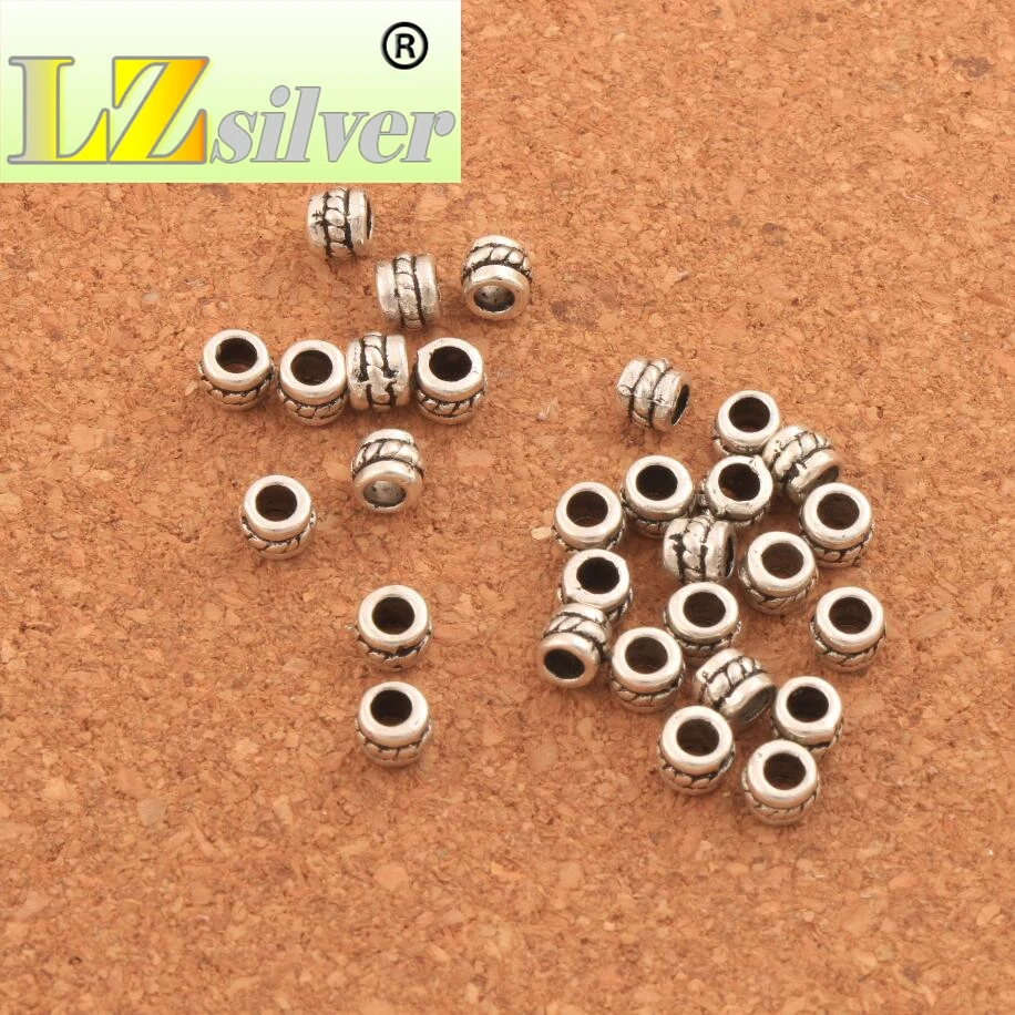 Rope Curved Tube Beads 4.8x3.9mm 1000PCS zinc alloy Bronze Spacers Jewelry Findings DIY L526