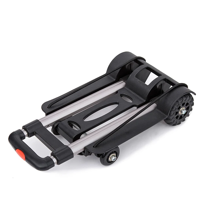 Ручная тележка из алюминиевого сплава четырехколесная корзина для покупок