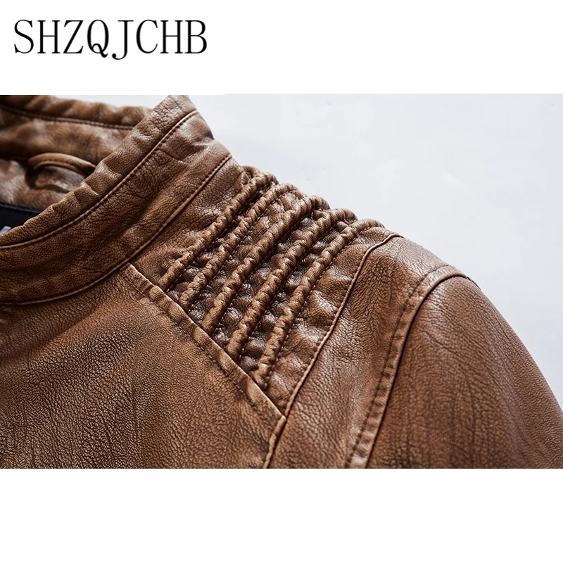 

Leather Men's Jackets Overcoat Autumn Winter Male Fashion Motorcycle Faux Jacket Coat Men Casual High Quality PU Jackets