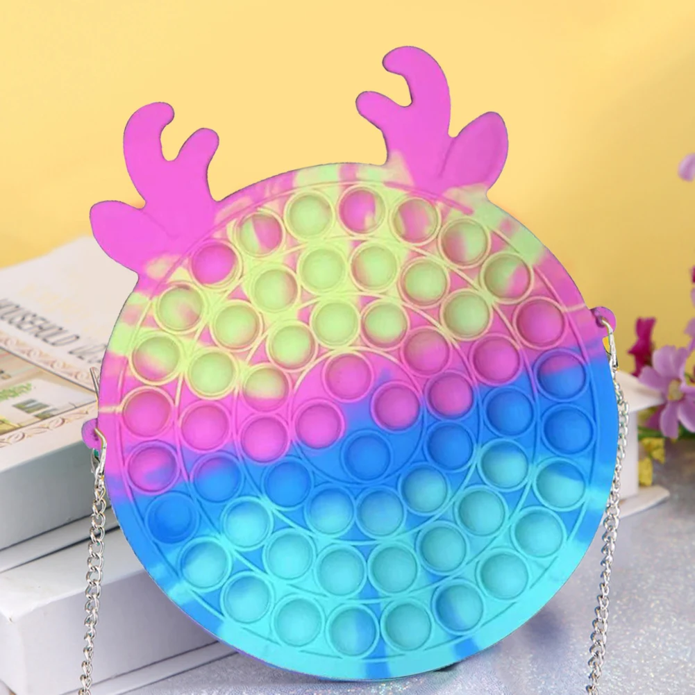 De silicona de Kawaii monedero bolsas empujar su burbuja Fidget Juguetes | Juguetes Fidget | Fidget juguetes l&aacute;piz caso simple Dimmer juguete antiestr&eacute;s de prensa Popoos Fidget juguetes bolsa-0