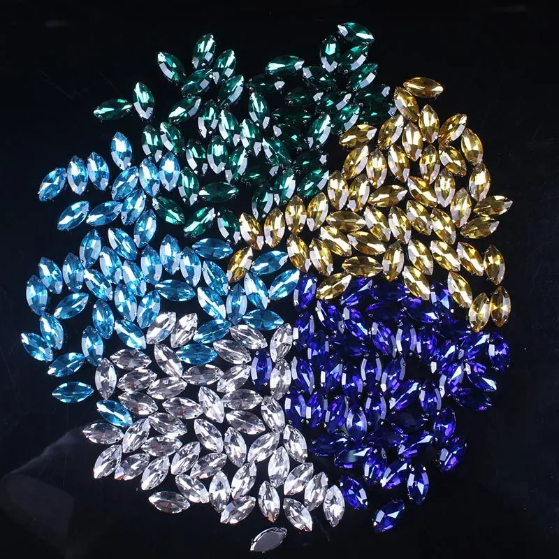 ПРИШИТАЯ Алмазная аппликация лошадиный глаз инкрустированная стразами с 4