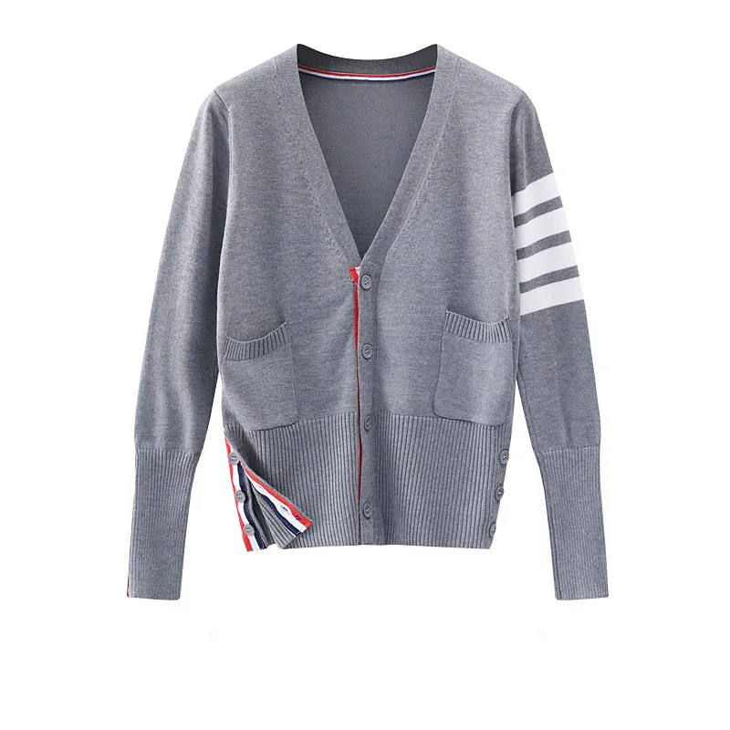 Женский вязаный кардиган с V образным вырезом и длинным рукавом 5 цветов| |