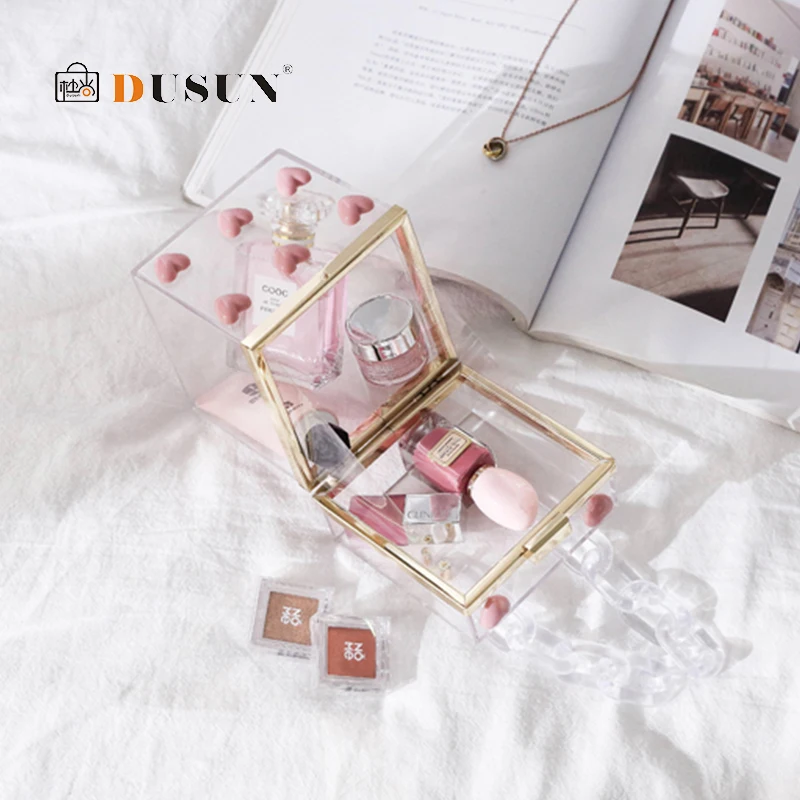

Transparent Totes Bag Clear Acrylic Plastic Box Bag Women Retro Evening Eedding Party Handbag Scarf Bags Ladeis Bolsa Feminina