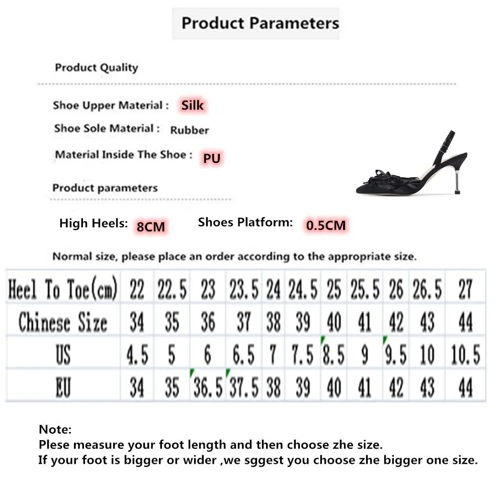

New Chic Pointed Toe Satin High Heels Sandals Luxury Designer Black Butterfly-Knot Runway Party Shoes Fashion Sexy Wedding Pumps
