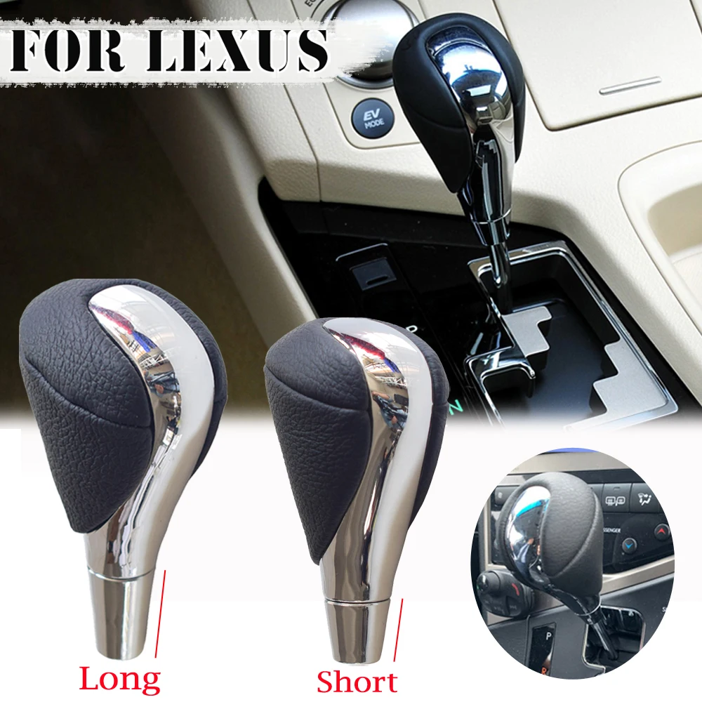 

Black Leather Mirror Chrome Shift Knob for Toyota Lexus ES330 ES350 GS460 IS250 LX470 LS460 RX350 RX400H LX RX450H SC430 CT200H