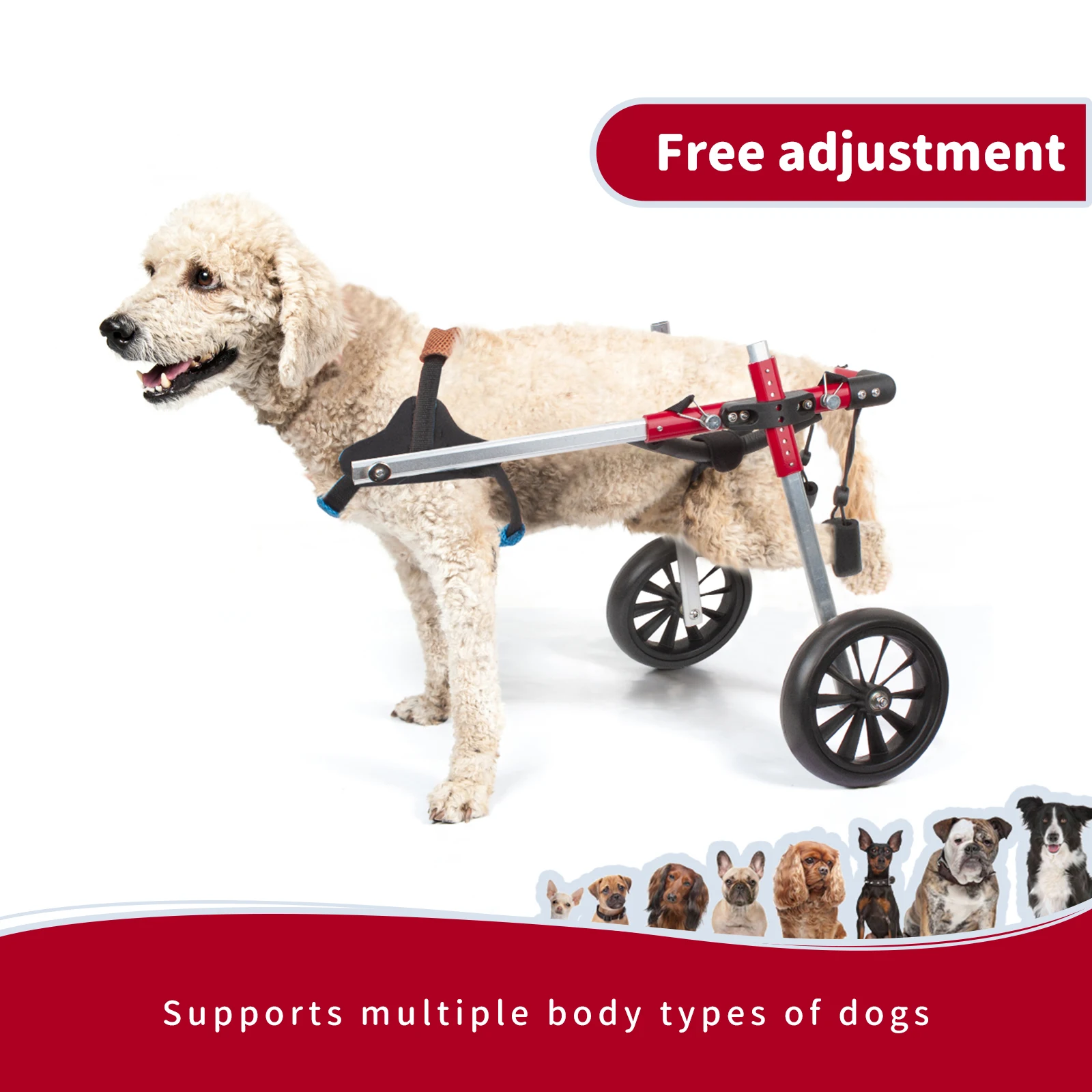 Регулируемая инвалидная коляска для домашних животных Размеры S/L | Дом и сад