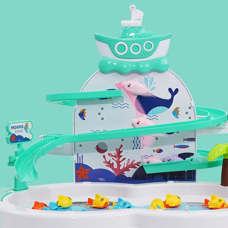 Детская блестящая Магнитная рыболовная игрушка для детей электрическая