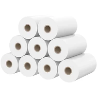 9 rolls of thermal printer labels instant printing camera supplement paper 57x30mm self adhesive label paper