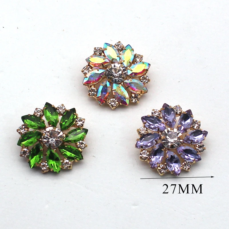 

27mm Buttons For Clothing 5Pcs/Lot Sewing Rhinestone Button Handwork Decoration Jewelry and Clothing Accessories