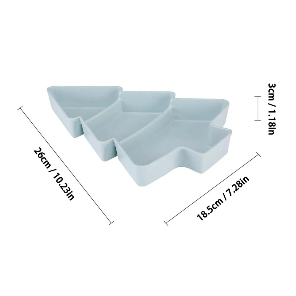 

Creative Christmas Tree Box Candy Snacks Nuts Seeds Dry Fruits Plastic Plates Dishes Bowl Breakfast Tray Home Kitchen Candy Box