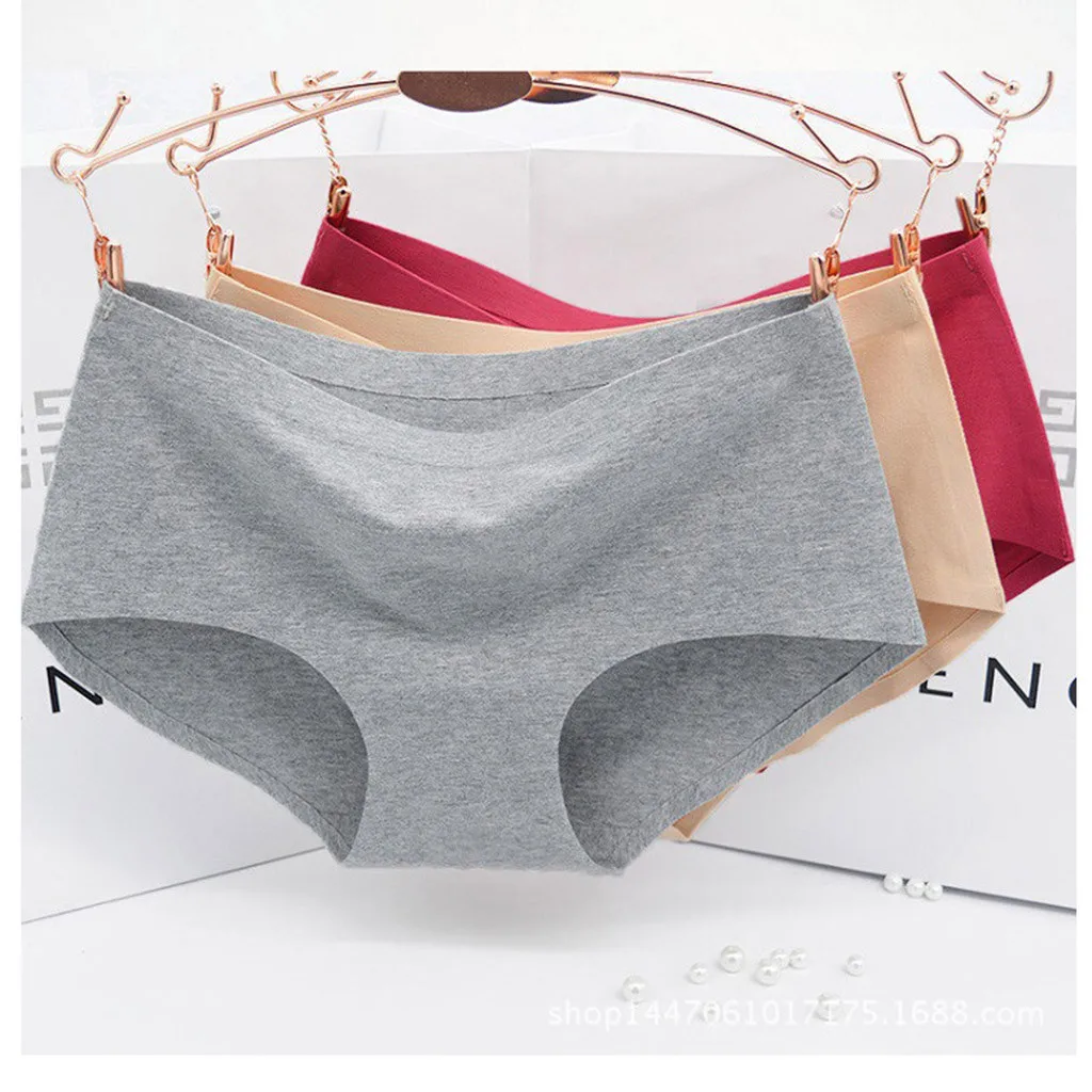 F Модные женские бесшовные трусы нижнее белье со средней талией сексуальные