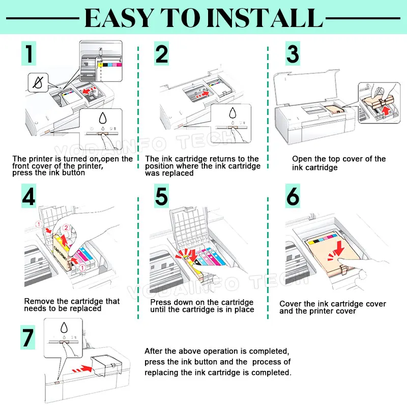 10 шт. 29XL T2991 2992 2993 2994 Совместимый патрон чернил для принтера Epson Expression Home