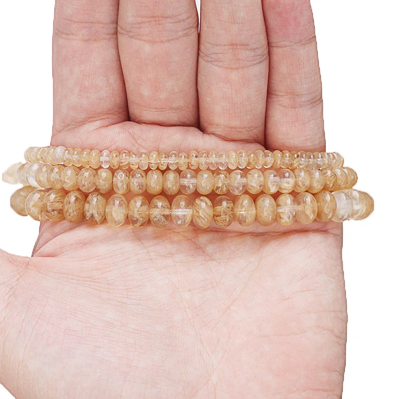 Бусины разделители из натурального кварца 4/6/8 мм фурнитура ручной работы для