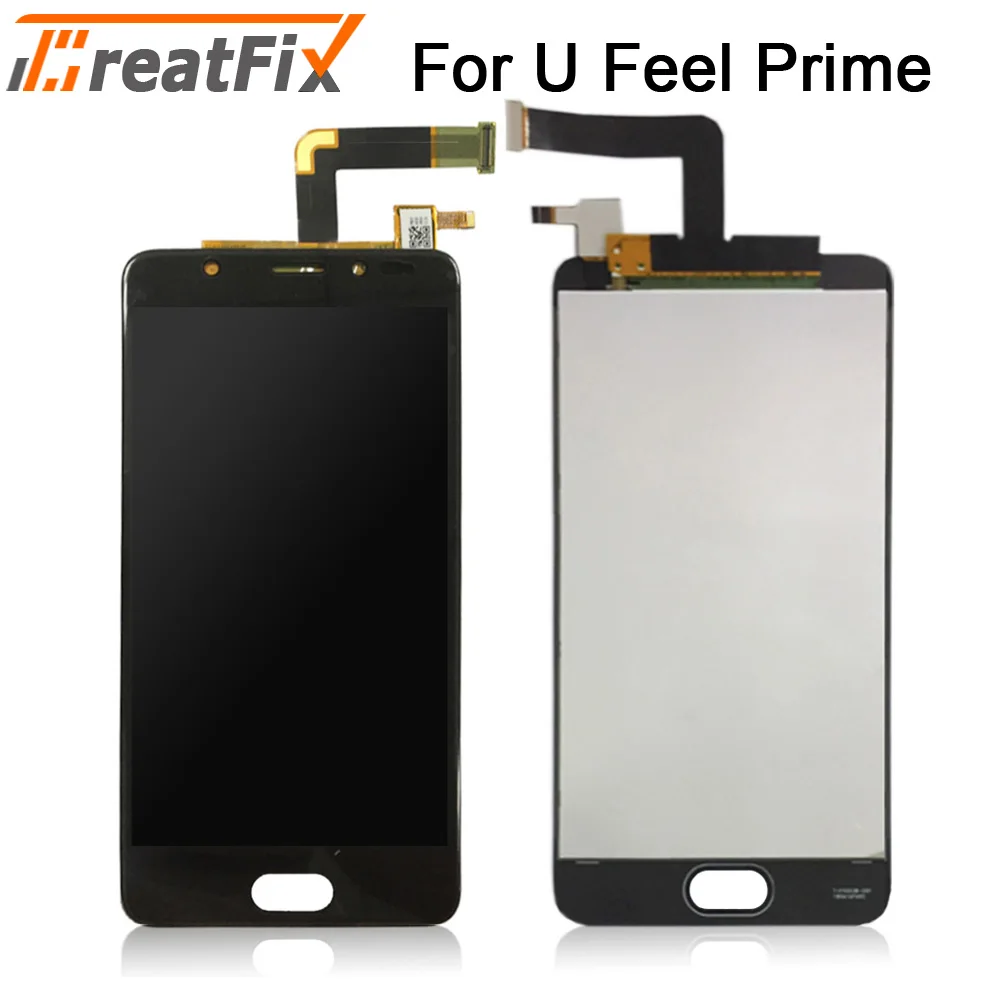 U Feel Prime Black Протестированный сенсорный экран дигитайзер ЖК-дисплей для Wiko u feel Ufeel Lite ЖК-дисплей с сенсорным экраном в сборе ЖК-дисплей ufeel go u feel fab - Цвет: U Feel Prime Black